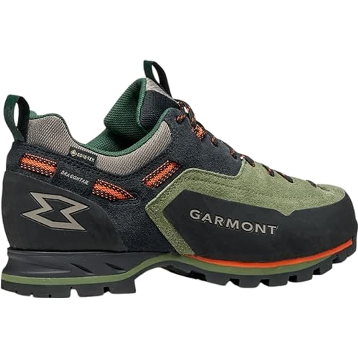 Garmont Dragontail MNT Evo GTX, wasserdichte Herren Zustiegsschuhe mit Wildleder-Obermaterial und griffiger VIBRAM-Laufsohle | Black/Olivine EU 44 – Bild 2