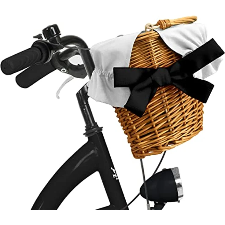 Milordbikes City-Fahrrad, Schwarz, 46 cm, Aluminiumfelgen, Vorder- und hinterer Gepäckträger, Freizeit- und Fitnessrad – Bild 6