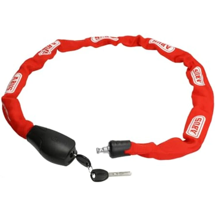 Abus CityChain 6800/110, Kettenschloss in Rot, 6 mm dick, 110 cm lang, Sicherheitsstufe 5, inkl. 2 Schlüssel – Bild 3