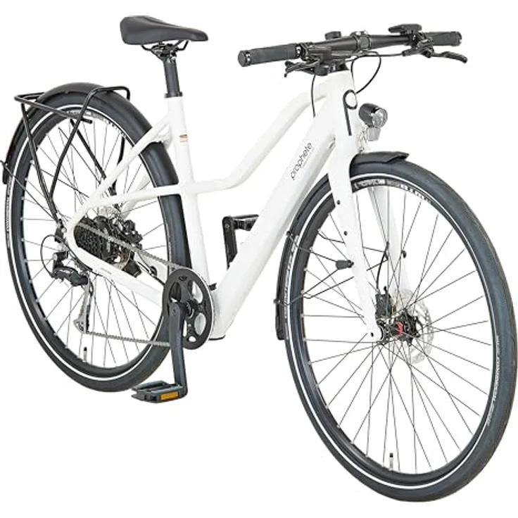Prophete Urbanicer 2.0 Urban E-Bike 28 Zoll - 360 Wh - Heckmotor - 9-Gang Kettenschaltung - HDY. Scheibenbremse - Kreideton – Bild 2