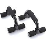 BODYMATE Liegestützgriffe - 2er Set Push-Up Bars - Rutschfeste Griffe Liegestütze - Pushup Bars für Muskeltraining und Krafttraining in schwarz