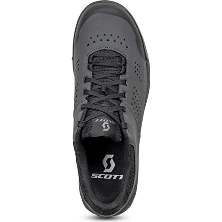 Scott MTB SHR-ALP Lace, Veloschuhe für Mountainbiker, griffige Gummisohle, atmungsaktives Obermaterial, dunkelgrau/schwarz, Größe 44.0 – Bild 3