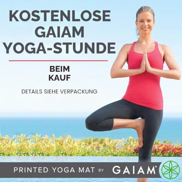 Gaiam Premium Metallic Yogamatte, 6 mm Dicke mit Mandala-Design und rutschfester Oberfläche – Bild 4