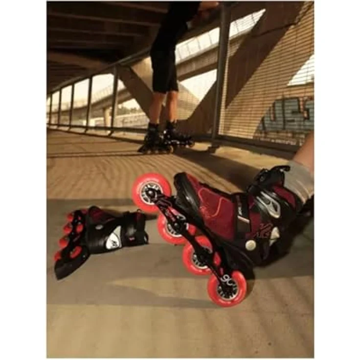 K2 Skates ALEXIS 90 BOA Inline Skates Damen burgund - orange EU 36 - Aluminium Schiene, ILQ 7 Kugellager, BOA™-System – Bild 3