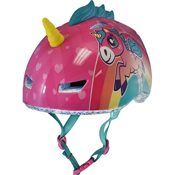 C-Preme Raskullz Lil Kinderhelm, Einhornhorn, 48–52 cm, CPSC & ASTM zertifiziert, stoßdämpfende EPS-Innenschale, kühlende Lüftungsöffnungen