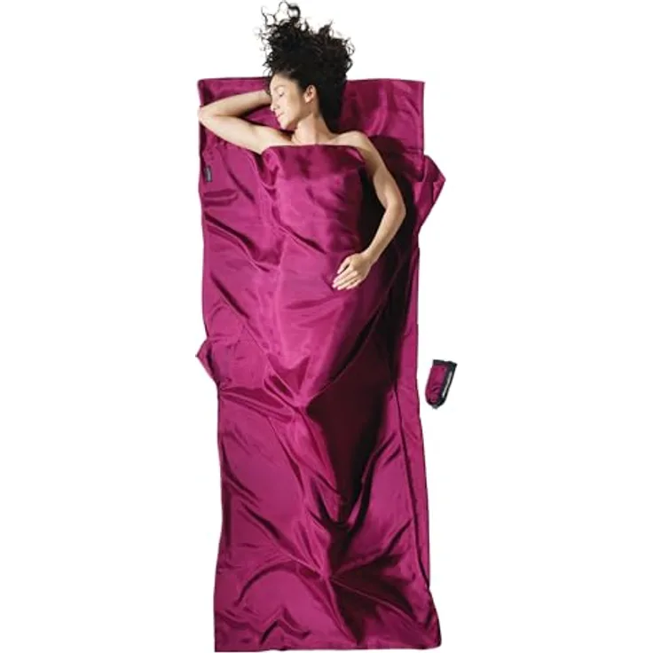 Cocoon Schlafsack Seide, 220 cm, idealer Reiseschlafsack mit Temperaturregulation und Schmutzschutz