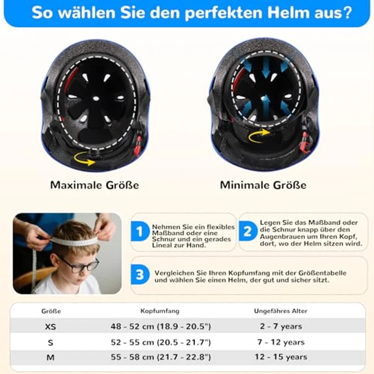 Tacklife PA-902 Kinder Fahrradhelm EN1078 CE-zertifiziert, Verstellbarer Kinnriemen, 3D DIY Aufkleber, Reflektoren, Unisex, Weiß/Rosa/Blau – Bild 5