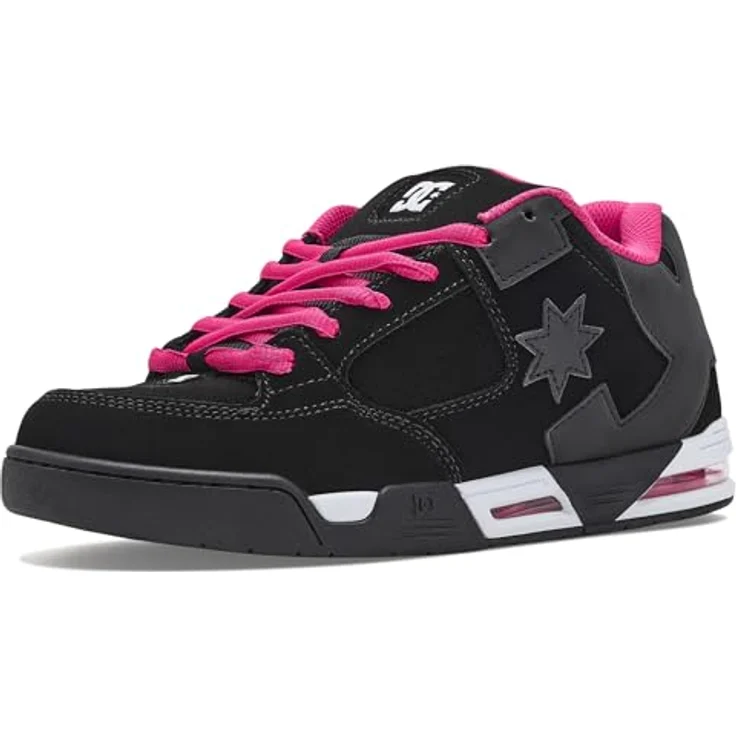 DC Shoes DC Command Laufschuhe für Damen, Low-Cut Sneaker mit Gummisohle, Schwarz-Rosa, Größe 7 UK / 40,5 EU / 9 US – Bild 1