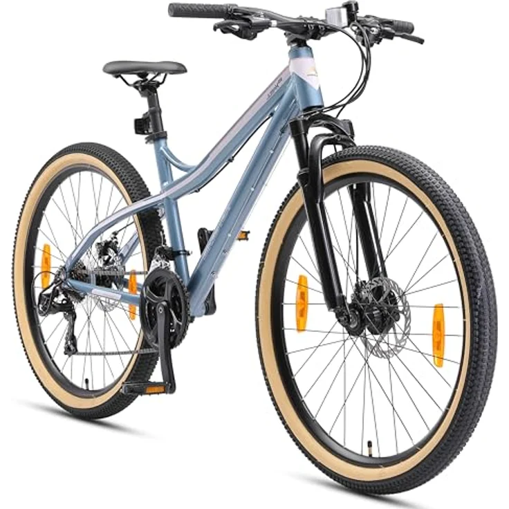 BIKESTAR Hardtail Aluminium Mountainbike 26 Zoll, 21 Gang Shimano Schaltung mit Scheibenbremse | 16 Zoll Rahmen MTB Erwachsenen- und Jugendfahrrad | Weiß – Bild 2