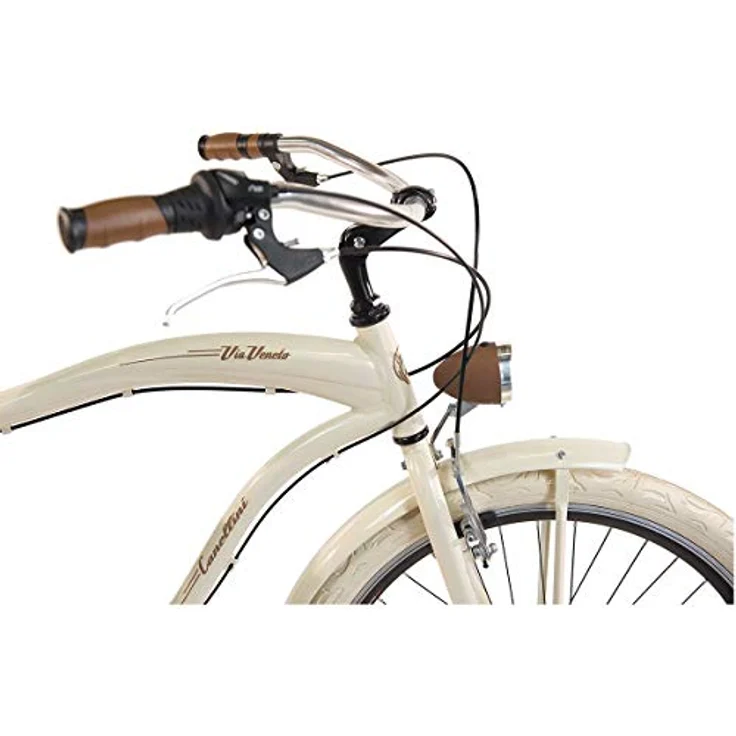Via Veneto By Canellini Fahrrad Rad Citybike CTB Herren Man Vintage Retro American Cruiser Alluminium (Beige) – Bild 4