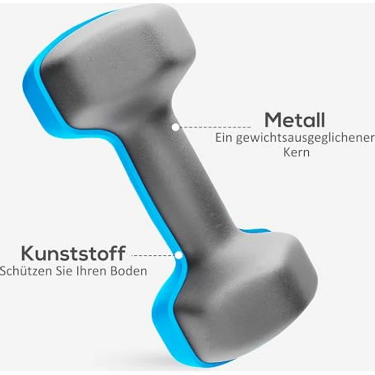 SPORTNOW Hanteln Set 6 Kurzhanteln mit Klappbarem Hantelständer, 2 x 1kg, 2 x 3kg, 2 x 5kg, Hexagon-Design, Rosa-Hellblau-Lila – Bild 5