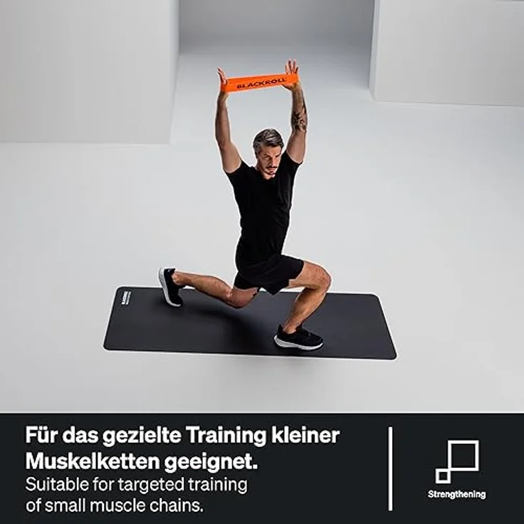BLACKROLL® LOOP BAND (32 cm), Fitnessband mit leichtem Widerstand (2,9 kg) aus hautfreundlichem Naturgummi, für funktionales Training zu Hause, Büro oder im Park, Made in Germany, Orange – Bild 3