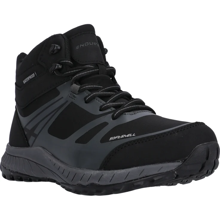 ENDURANCE Wakon, Wanderschuhe mit Anti-Rutsch-Sohle und Dry-Base Waterproof Membrane, Schwarz, Größe 36