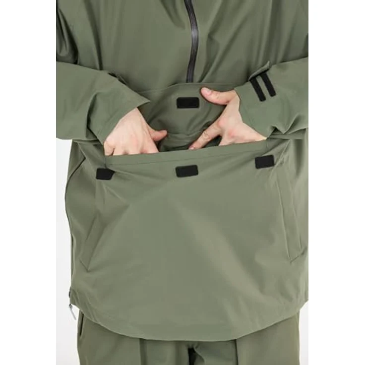Slope Ruki M Ski Anorak, wasserdichte Skijacke mit 15.000 mm Wassersäule, grün, Größe M – Bild 9