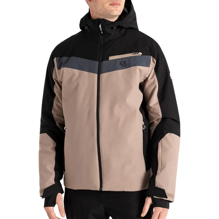 Dare 2b Eagle II Skijacke Herren, wasserdichtes und atmungsaktives Stretch-Material, Sub Zero Warmth bis -24°C, mit Skipasstasche und Schneefang, Größe bis 8XL verfügbar