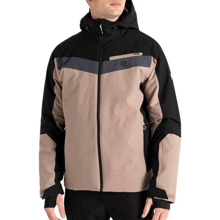 Dare 2b Eagle II Skijacke Herren, wasserdichtes und atmungsaktives Stretch-Material, Sub Zero Warmth bis -24°C, mit Skipasstasche und Schneefang, Größe bis 8XL verfügbar