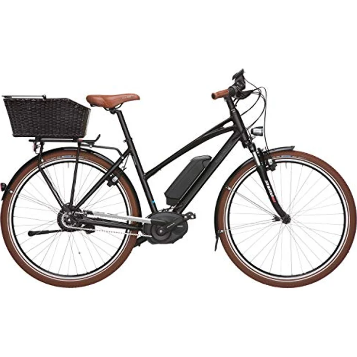 KlickFix Velokorb, 18 l, geflochten aus wetterfesten Kunststoffbändern in Naturschilfoptik, mit Tragegriff und Schnellbefestigung – Bild 2