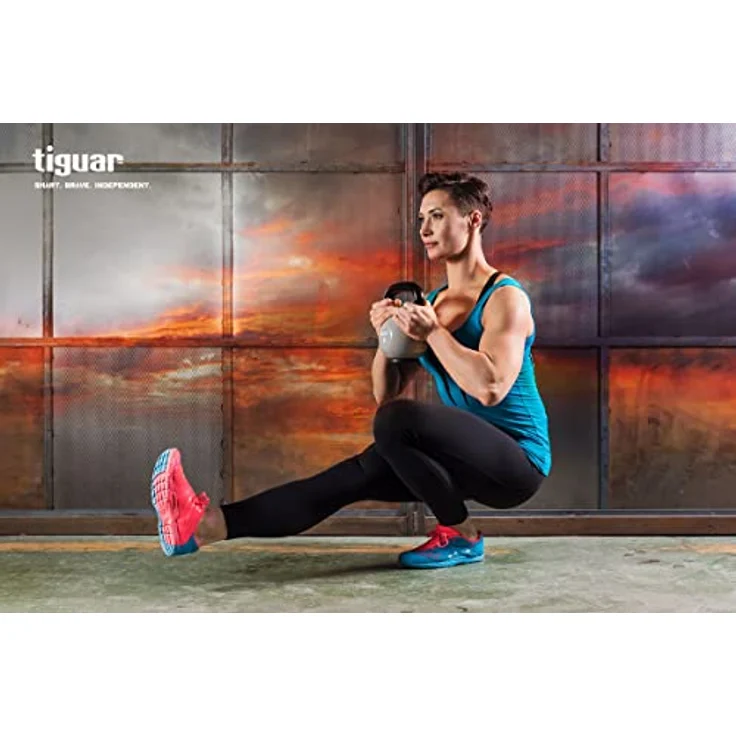 tiguar Kettlebell 4 kg lila, ergonomische Fitnessgewichte für Krafttraining und Home Fitness – Bild 2