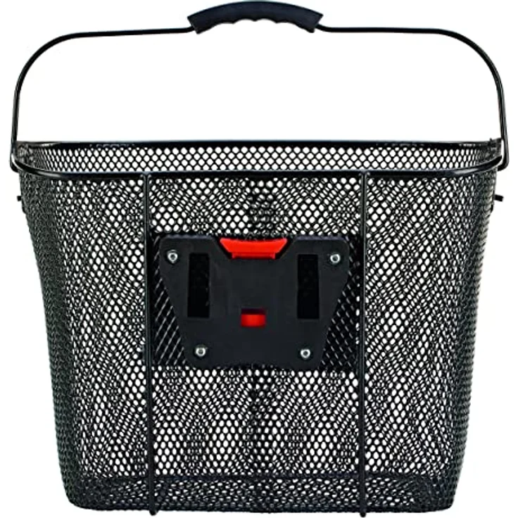 Prophete Fahrradkorb mit Lenkeradapter, abnehmbar, PE-kunststoffbeschichtet, engmaschiges Wabengitter, 340 x 250 x 260 mm, schwarz – Bild 2