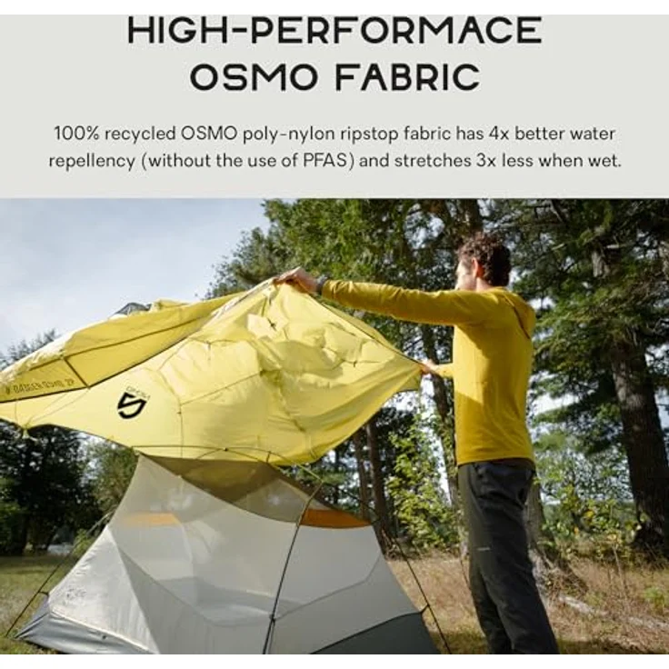 Nemo Equipment Dagger OSMO 2P, Kuppelzelt für 2 Personen, 1.78 kg, atmungsaktives Polyester, nachhaltige Materialien – Bild 3