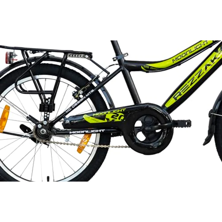 Rezzak 20 Zoll Fahrrad Kinderfahrrad Jungen Fahrrad 20 Zoll Rücktrittbremse RH 33 Schwarz Grün NEU-041, Cityrad mit Rücktrittbremse, Batteriebetriebene Lichter, Reflektoren, Klingel und bequemem Sattel – Bild 5