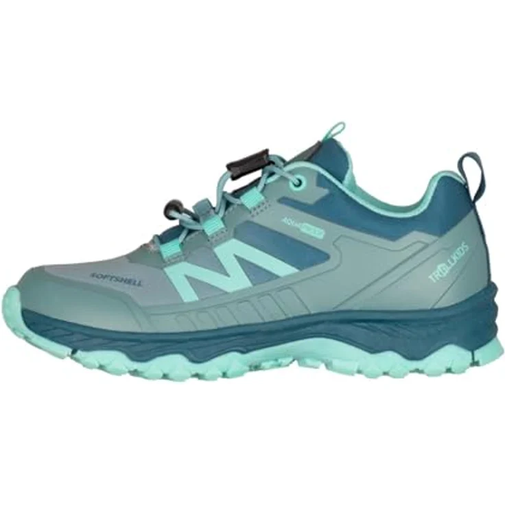 Trollkids Sirdal Wanderschuhe, wasserdichtes Softshell-Material, griffige Sohle, blau, EU 34 Kinder – Bild 2