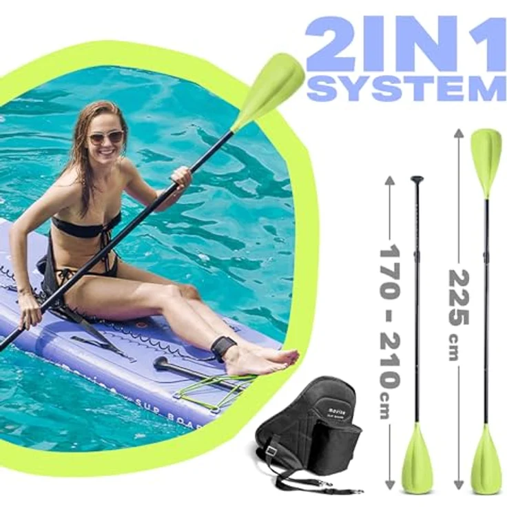 Movino SUP-Board MOVINO GARDA 2in1 Set, Allround mit geschweißten Kanten, Traglast 150 kg, 10'10'' (330 cm) – Bild 6