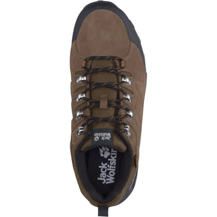Jack Wolfskin Refugio Texapore Low M, Herren Wanderschuhe mit dämpfender EVA-Mittelsohle, Gummisohle und Schnürung, Braun, Größe 44.5 – Bild 3