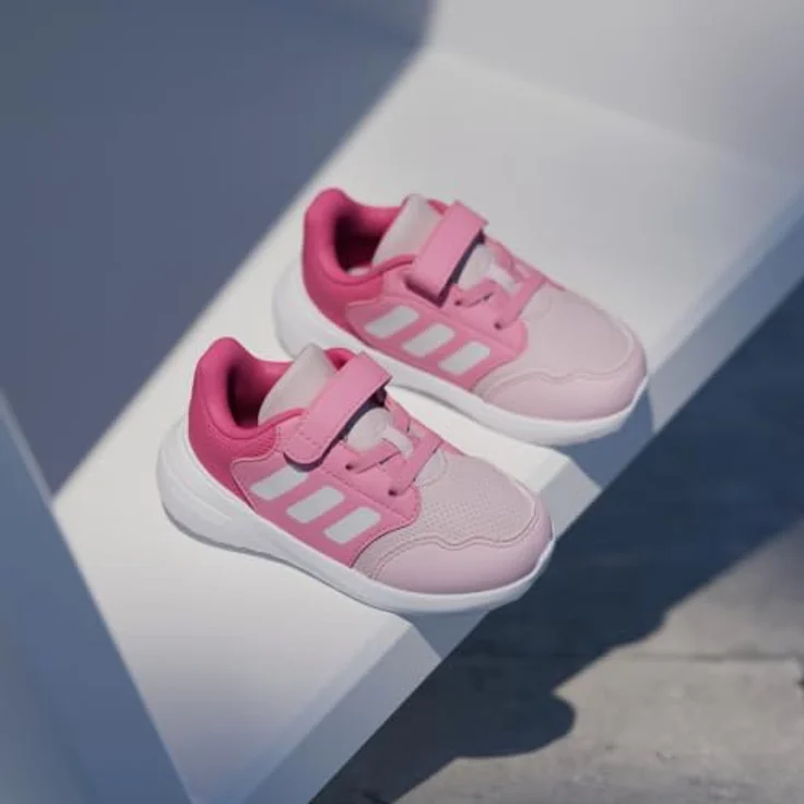 Adidas IH7781_240, Laufschuhe für Babys und Kleinkinder, Weiß/Clear Pink/Cloud White/Pulse Magenta, Cloudfoam Zwischensohle, Klettverschluss – Bild 9