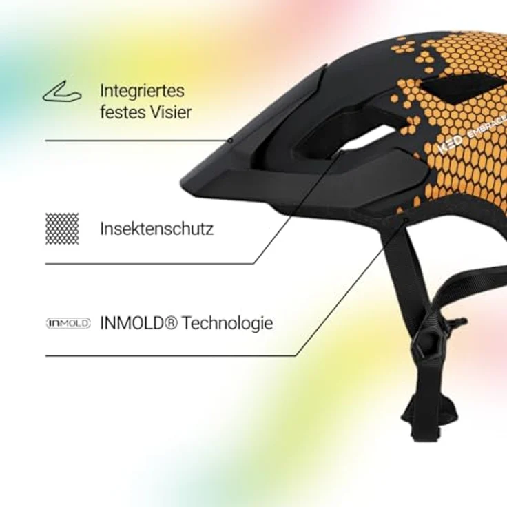 KED Embrace Jr Fahrradhelm – Jugendhelm mit integriertem Visier, leicht und vielseitig, Farbe: Black Maroon Red Matt, Größe: 52-56 (SM) – Bild 2