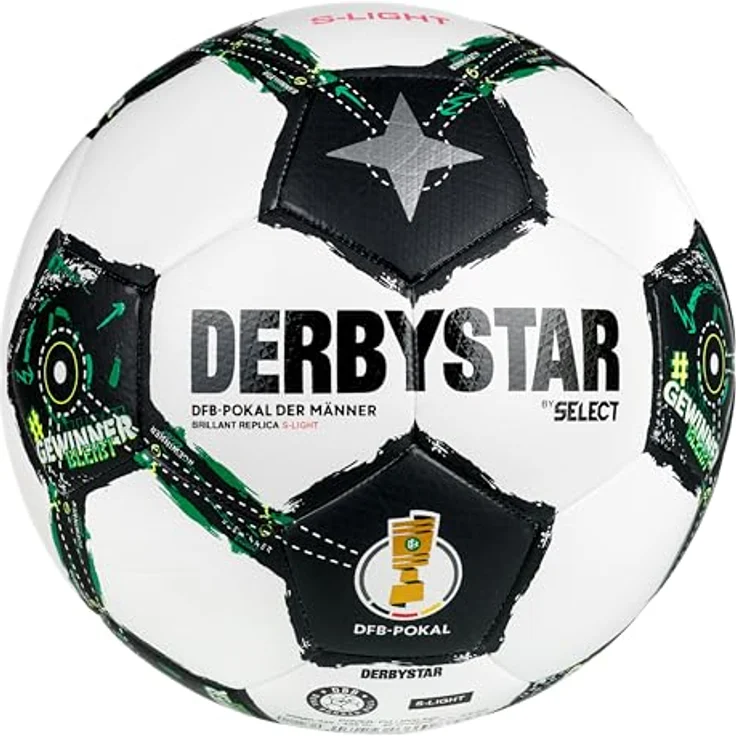 Derbystar Kinder Fussball Bundesliga Brillant Replica S-Light v25 25/26, Jugend-Freizeitball aus PU mit Diamantstruktur, Dual Bonded – Bild 3