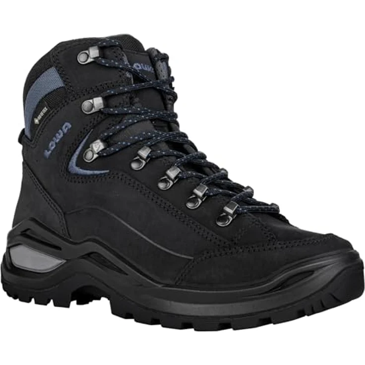LOWA RENEGADE EVO GTX MID Ws, wasserdichte Wanderschuhe mit GORE-TEX Membrane, schwarz/blau, Größe 42 – Bild 5