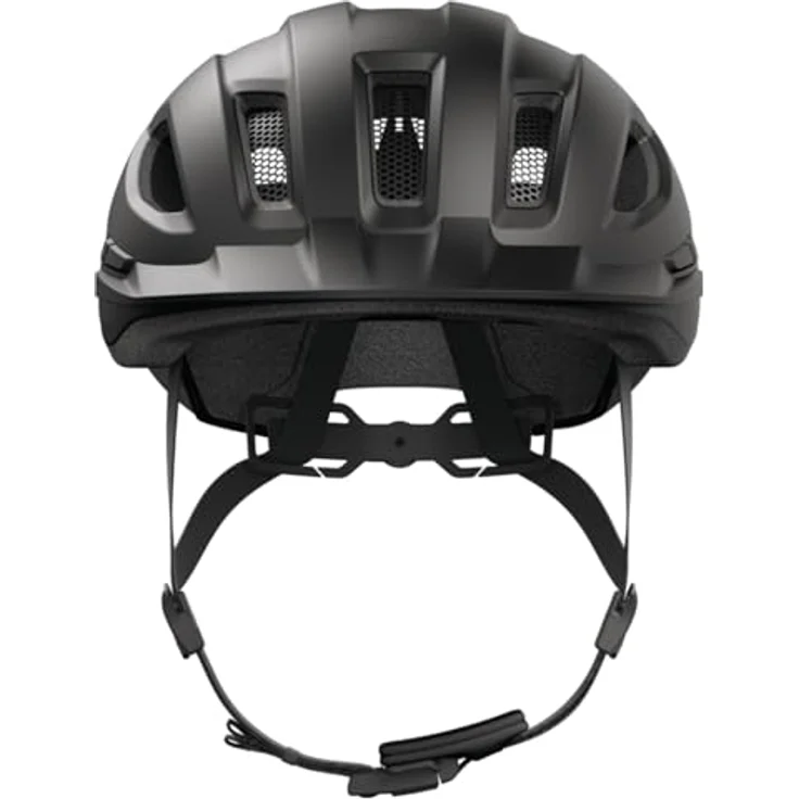 ABUS Urban-I 4.0 LR, Fahrradhelm mit Zopf-Öffnung, Schirm, magnetischem Verschluss, light ready für Rücklicht-Nachrüstung, Größe L, schwarz – Bild 2