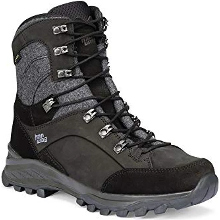 Hanwag Banks Winter GTX, Herren Winterwanderschuh, Größe UK 12, schwarz/asphalt, mit Gore-Tex Membrane und hochwertigem Nubukleder – Bild 2