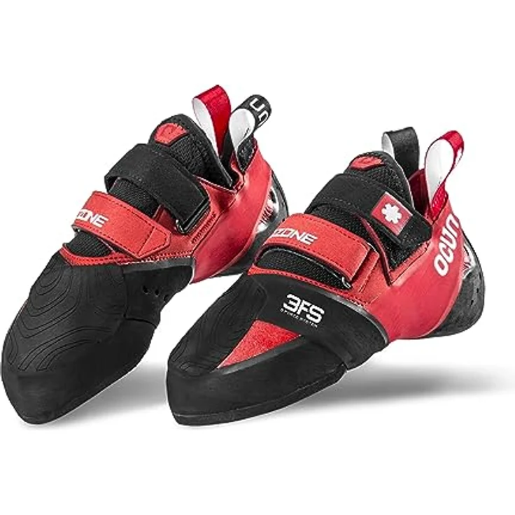 Ocun Ozone, Damen Kletterschuhe, veganer Performance-Kantenschuh mit asymmetrischer Form, Rot – Bild 3
