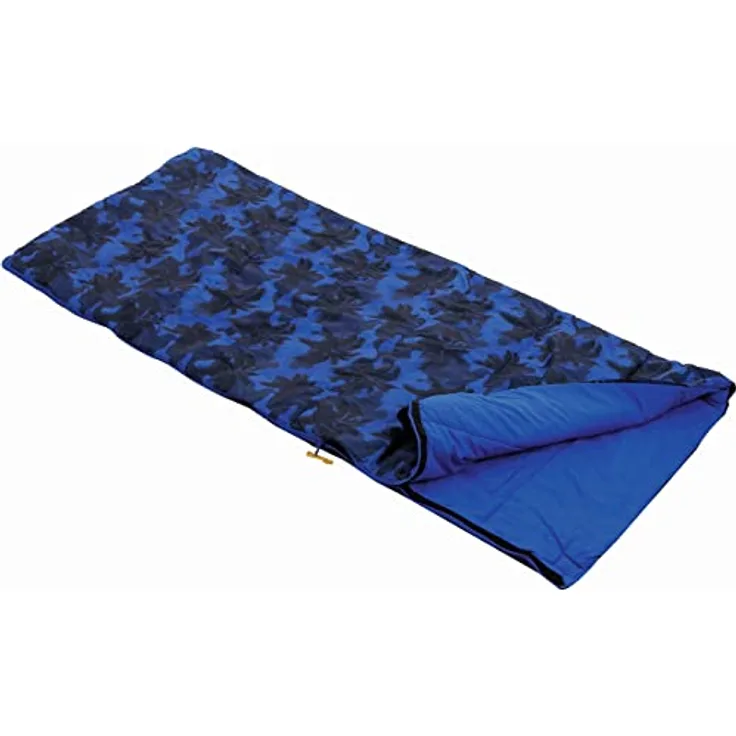 Regatta Maui Schlafsack für Kinder, rechteckig, Oxford Blue mit Palmen-Muster, One Size, weich und umwandelbar in Decke