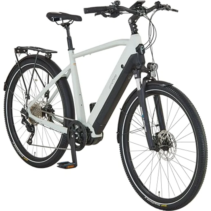 Prophete ENTDECKER 5.0 Herren Trekking E-Bike 28" – AEG 250W Mittelmotor, 220 km Reichweite, Deore 10-Gang, Hydraulische Scheibenbremsen, Grau/Schwarz – Bild 3