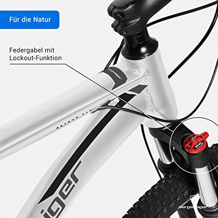 Bergsteiger Makalu 29 Zoll Mountainbike Aluminium, 21 Gang-Schaltung, Scheibenbremsen, Hardtail, geeignet ab 160 cm – Bild 2