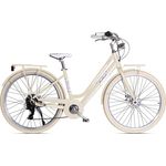 VENICE Elektro-Citybike VICTORIA LADY 28 Zoll – BEIGE SAHARA, leichtes Retro-Design, vollintegrierter Akku, 7-Gang Kettenschaltung