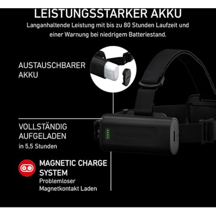 Ledlenser H15R Core, LED Stirnlampe mit stufenloser Fokussierung und Magnetladesystem, hohe Leuchtkraft, extrem staub- und wassergeschützt – Bild 7