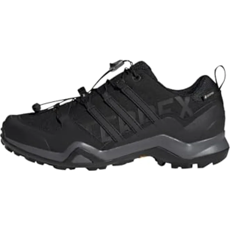 adidas TERREX SWIFT R2 GORE-TEX, Wasserdichter Wanderschuh mit Continental Gummi Außensohle, schwarz