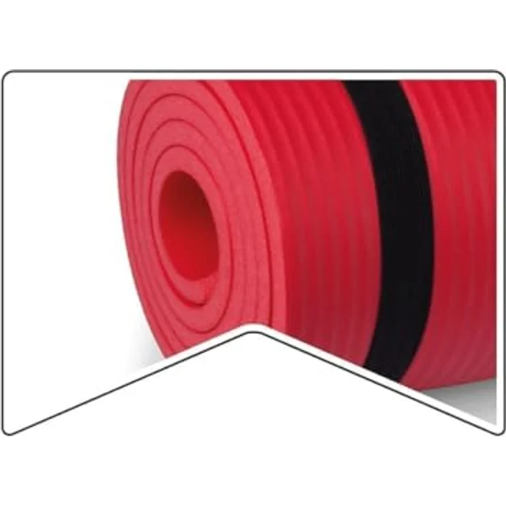 Umbro Yoga Matte, 190 x 58 x 1 CM, extra weich und rutschfest, mit Transportriemen, rot – Bild 3