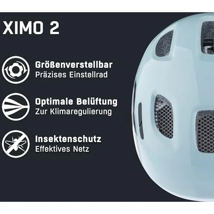 ALPINA Ximo, Leichter & Bruchfester Kinderfahrradhelm mit 360°-Fitsystem und optionalem LED-Licht, Mountain Monster Gloss, 45-49 – Bild 2