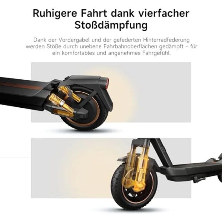 NAVEE GT3 E-Scooter Schwarz-Gold, 50 km Reichweite, 700 W Motor, Vollfederung, Apple Find My, App-Steuerung, TCS, E-ABS, 20 km/h, mit Straßenzulassung – Bild 6