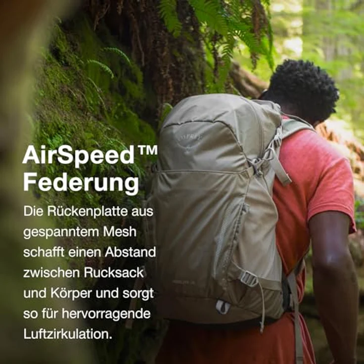 Osprey Hikelite 28 Chameleon/Black M/L, Wanderrucksack mit AirSpeed Rückenplatte und bluesign-zertifizierten Stoffen – Bild 3