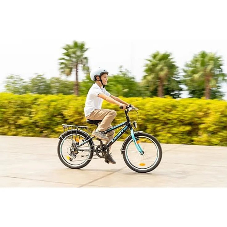 Licorne Bike Carter Premium Mountainbike für Kinder, 20 Zoll, 6 Gang Kettenschaltung, Vorder- und Hinterbeleuchtung, blau – Bild 5