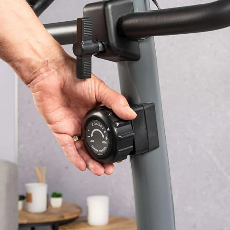 Tunturi Cardio Fit B40 Heimtrainer Fahrrad/Fitnessfahrrad/Hometrainer Fahrrad Trainer mit niedrigem Einstieg + LCD-Bildschirmanzeige und Tablethalterung - Schwarz – Bild 4