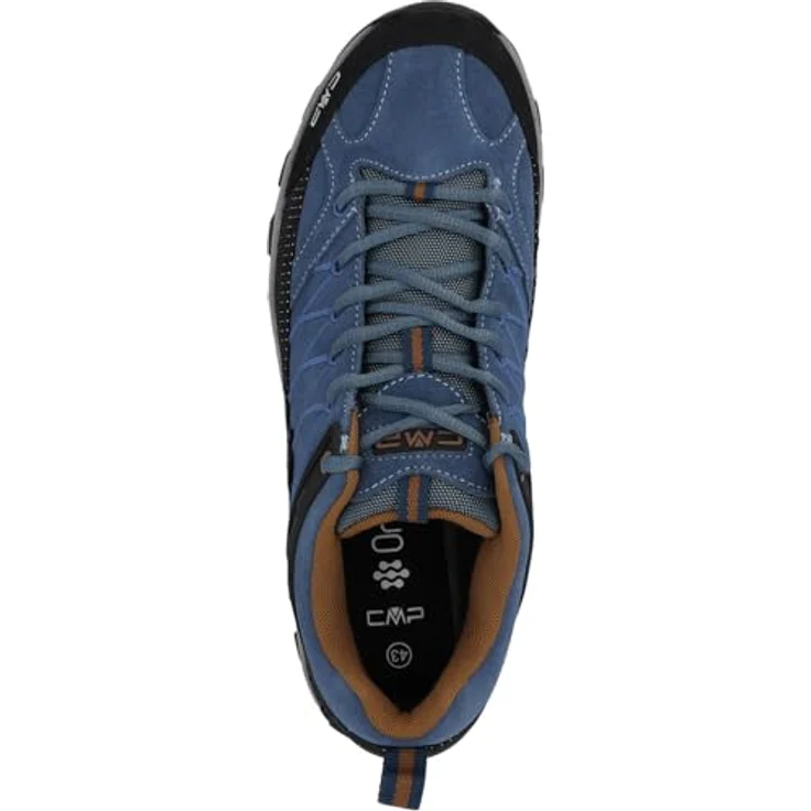 CMP Rigel Low WP, Herren Trekkingschuhe aus Leder, wasserdichter Wanderschuh, blau, Größe 41 – Bild 6