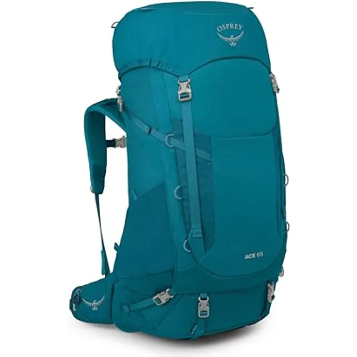 Osprey Ace 65l Junior Backpack One Size, Gepolsterter Rücken und Verstellbare Schultergurte, Schwarz – Bild 1