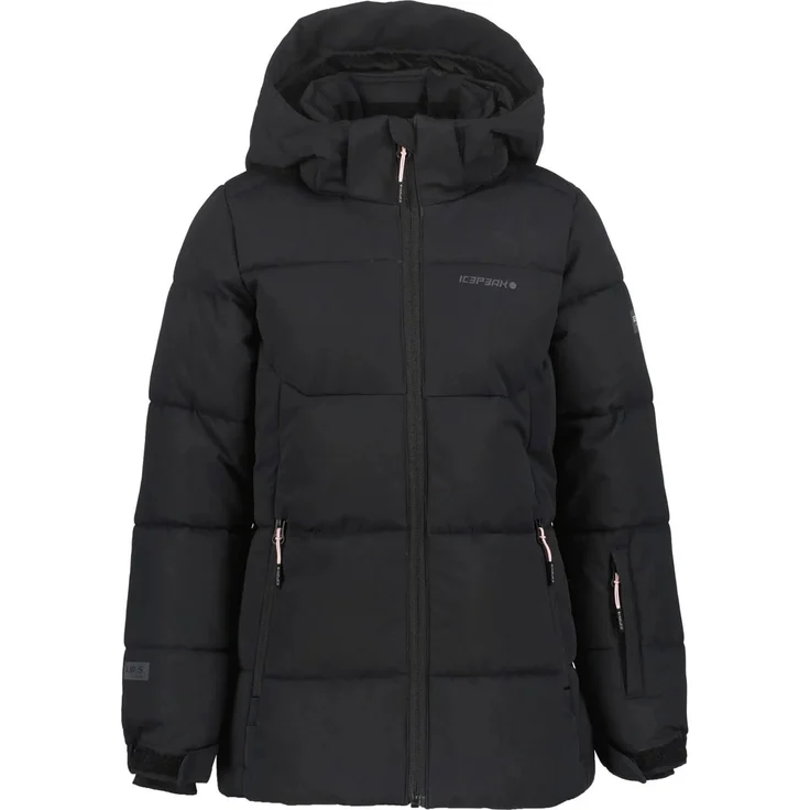 Icepeak Loris Winterjacke für Mädchen, wasserdicht und isoliert mit Kapuze und Schneefang, Farbe: Schwarz, Größe: 176 – Bild 1